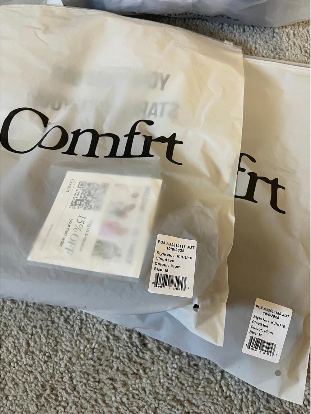 NWT Comfrt Cloud Lounge Tee Plum Size M-Oversized Unisex Super Soft&Comfy - Picture 7 of 8